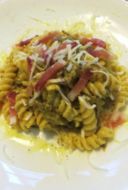 Fusilli ai carciofi, prosciutto e pecorino