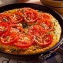 Frittata con pomodori, menta e basilico