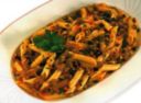 Penne melanzane e salsiccia