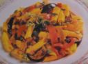 Garganelli con zafferano e verdure