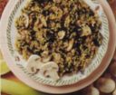 Risotto con funghi e spinaci