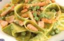 Pappardelle piselli e salmone
