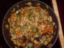 Funghi e peperoni in padella