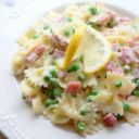 Farfalle piselli e prosciutto
