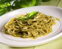 Linguine al pesto di rucola e spinaci