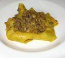 Pappardelle con salsiccia e champignon