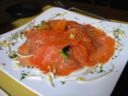 Carpaccio di salmone alle verdure