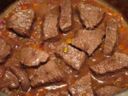 Spezzatino di vitella con i funghi trifolati
