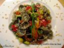 Orecchiette di farro con ratatouille di verdure colorate