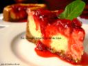 New York cheese cake con composta di fragole