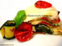 Lasagne vegetariane estive con pomodori confit e zucchine