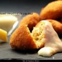 Crocchette di pollo con crema pasticcera di gruviera e arance