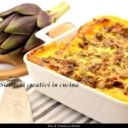 Lasagne con carciofi, caciocavallo e zafferano