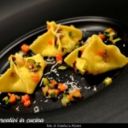 Ravioli di latte di bufala e verdure croccanti alla colatura di alici