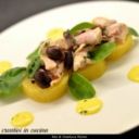 Coniglio all’insalata, con maionese al lime ed erba cipollina