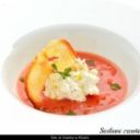 Zuppa fredda di pomodoro con burrata di Andria