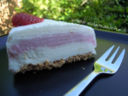 Cheesecake striatata alle fragole