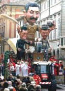 A Busseto (PR) il Gran Carnevale Verdiano con i carri giganti e la Pazza Corrida Mascherata