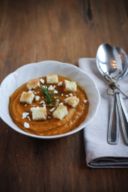 Crema di zucca con rosmarino e feta