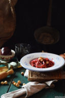 SPAGHETTI ALLE BARBABIETOLE E GORGONZOLA