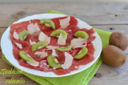 Carne salada con kiwi e Trentingrana