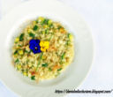 Risotto con zucchine in fiore e bottarga