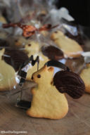 Biscotti a forma di scoiattolo con cioccolato