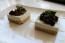 Cheesecake salata con burrata e olive taggiasche
