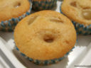 Muffin con olio, uva e profumo di vaniglia