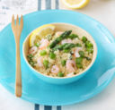 Cous cous al limone con asparagi e gamberetti