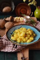 GNOCCHI CON ZAFFERANO E ASPARAGI