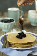 Pancakes di orzo e castagne