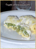 Crespelle con broccolo e pecorino