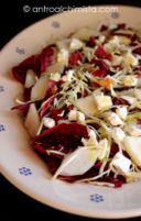 Insalata con Radicchio, Pera, Noci, Cavolina e Feta