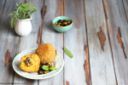 Arancine di riso con scamorza e melanzane