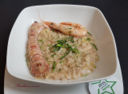 Risotto con calamari crostacei e zucchine