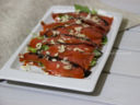 Salmone affumicato canadese, farcito con formaggio fresco e rucola