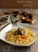 Risotto cremoso con zucca e porcini all'aroma di tartufo