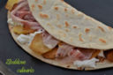 Piadina con pancetta piacentina dop, patate arrosto e crescenza