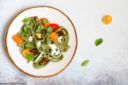 Tagliatelle verdi al basilico con burrata