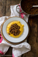 Polenta con ragù di lenticchie