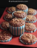 Muffins al Cappuccino con Farina d’Avena e Caviale di Cioccolato