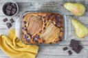 Torta integrale alle pere con cioccolato e curcuma