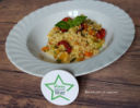 Cous cous con verdure insaporite e pomodorini confit