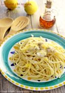 Linguine con spigola, timo e limone