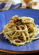 Linguine con calamari e ricotta di capra