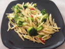 Trofie con broccolo e peperoncino piccante, piatto veloce