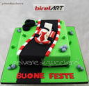 Torta pista go kart con Kart tridimensionale in pasta di zucchero birelART