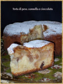 Torta di pere, cannella e cioccolata