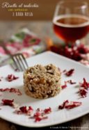 Risotto al radicchio, con salsiccia e birra rossa